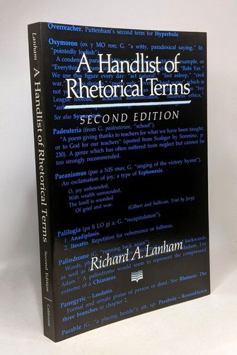 Handlist rhetorical terms - rhetorical,